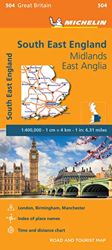 South East England - Michelin Regional Map 504: Map (Michelin Regional Maps)